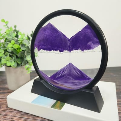 Vloeiend zandschilderij, zandafbeeldingen om te draaien, dynamische zandafbeelding, dynamische zandfotolijst, zandafbeeldingen om te draaien, 3D, zandcape voor thuis, kantoor, werk, tafelframe