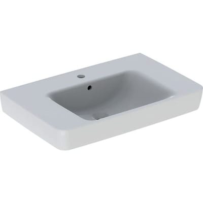 Geberit Renova Plan washbasin 75 cm with shelf, center tap hole and overflow 501.694.00.1