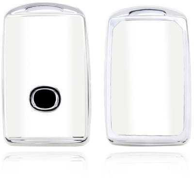 Autosleutel Hoesje geschikt voor Mazda - Sleutelcover - TPU Cover Sleutelhoes - Accessoires - wit