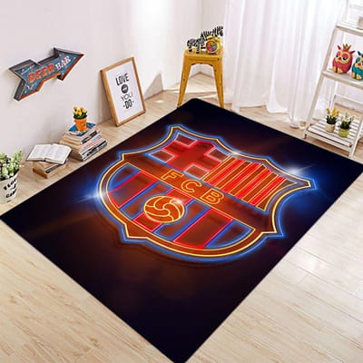 F-FC B-Barcelona Logo Vloermatten Antislip Waterabsorberend Slaapkamer Mat Huishoudelijke Tapijten Kinderkamer Oefenmat 80*120cm red