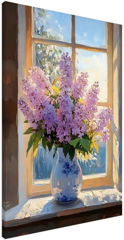 Canvas Schilderij - Golden hour blossoms 100x150 cm - Bloemen en Planten Wanddecoratie Woonkamer & Slaapkamer
