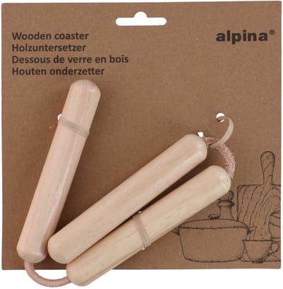 alpina Pannenonderzetter – Opvouwbare Onderzetter – Hittebestendige Panonderzetter – Naturel Hout