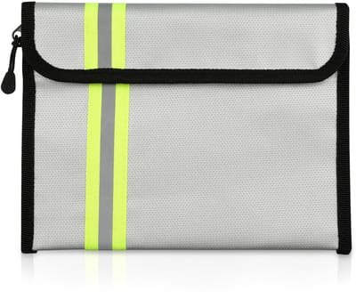Dailygoods- Documententas Vuurbestendig - Waterdicht - Geldtas - Rits - 23,5 x 17,5 cm - Meerlagig Materiaal - Veiligheid - Veiligheidstas