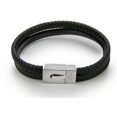 Paul McNeal MB0025SB Lederen Armband Lengte 21cm