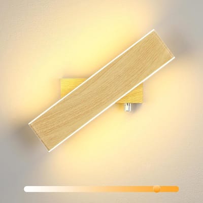 Moderne LED Binnen Wandlamp met Dimmer 31cm 330° Draaibaar Warm Wit Licht