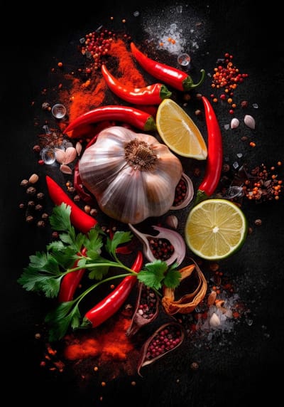 Food Collection I - 135cm x 200cm - Fotokunst op Plexiglas | Wanddecoratie Glasschilderij