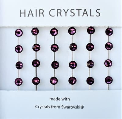 Haar Kristallen Amethyst - Haarversiering - Bruidsversiering - Haarversiering Gala - Haarkristallen - Haarschuifje - Haarspelden - Haaraccessoires - Feestkapsel - Moederdag - Valentijnsdag - Kerst - Feestgelegenheden - Bruiloft - Haarsieraad