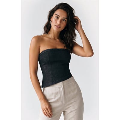 We Are Labels Nous Sommes Labels – Kate Tube Top Black Größe: L | Tanktops Outlet | Damen | Schwarz