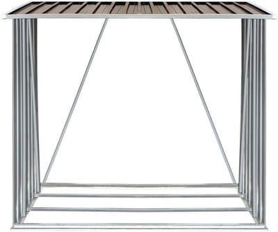 Brandhout Opslag - Hout Opslag - Buitenhaard Accessoire - Verzinkt Staal - Diverse Maten - Antraciet Bruin