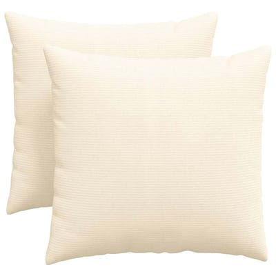 vidaXL - Zitkussens - 2 - pcs - Crème - 45 - x - 45 - cm - Corduroy - stof
