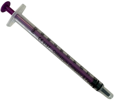 Sterifeed Colostrum Voedingsspuit 1ml Steriel verpakt - 50 stuks