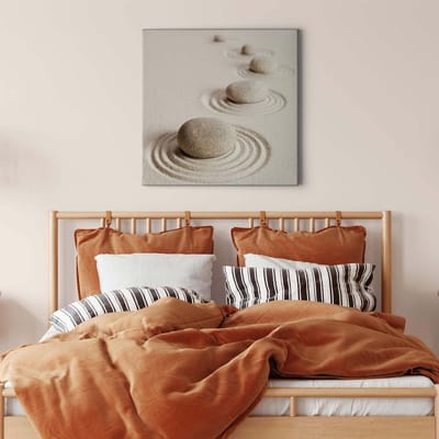Canvas print DD123271 Zen garden A.S. Création 0,5 x 0,5 m Beige / Creme Kantoor Hal/Gang Keuken Slaapkamer Woonkamer