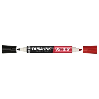 Markal DURA-INK DUAL COLOR 96330 Permanent marker Rood, Zwart Watervast: Ja