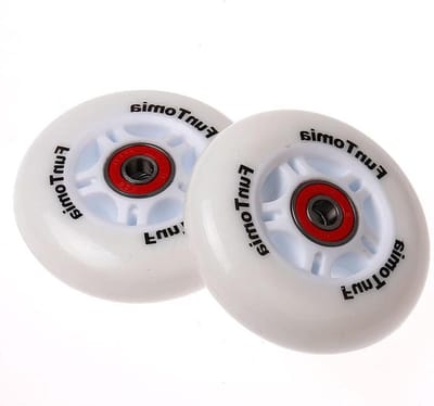 Waveboard Wielen - Reservewielen skateboard - Onderdelen vervangen - Compleet met lagers - 80 mm - Wit