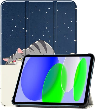 Hoesje Geschikt voor Apple iPad A16/A18 (2025/2026) - 11 inch (11e & 12e generatie) - Dun & Stevig - Trifold Bookcase - Hard Cover - Hardcover Book Case - Tablet Hoes - Kat