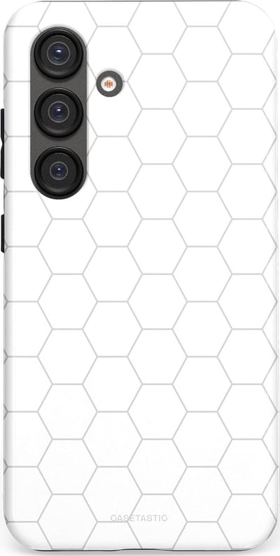Casetastic Hoesje Geschikt voor Samsung S25 - Stijlvolle Beschermende Duo-layer Case - Zilverraat