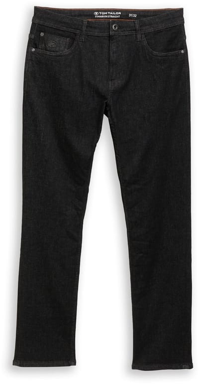 Tom Tailor - TTMARVIN STRAIGHT-jeans met superstretch - Maat 29/32 - clean rinsed black denim
