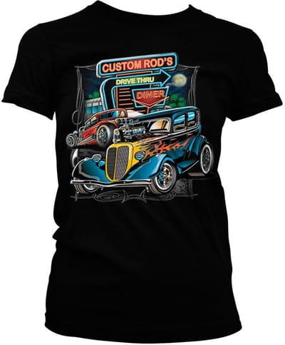 Hybris Damen Custom Rods Drive Through Girly T-shirt AB-5-20964-L30