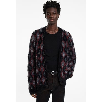 John Varvatos Layne Regular Fit Cardigan With Chunky D Black Size: L | Jackets Outlet | Heren | Zwart