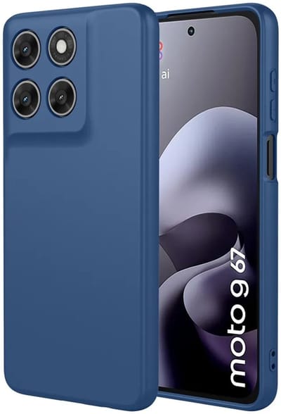 Hoesje geschikt voor Motorola Moto G67/G77 - Phonesta Soft Silk Silicone Back Cover - Donkerblauw