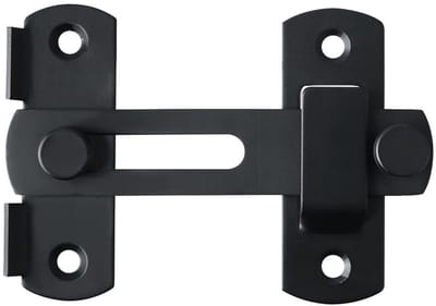 Dailygoods - Deurslot Flip Klink Hasp - Roestvrij Staal Vergrendeling - Matzwart - Veiligheid voor Deuren en Ramen - Geschikt voor Tuin en Kast