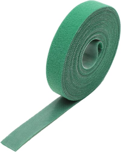 Duurzame 5 meter lange klittenbandstrips voor kabelbeheer, 1 cm breed, groene kabelbinders en bevestigingsbanden