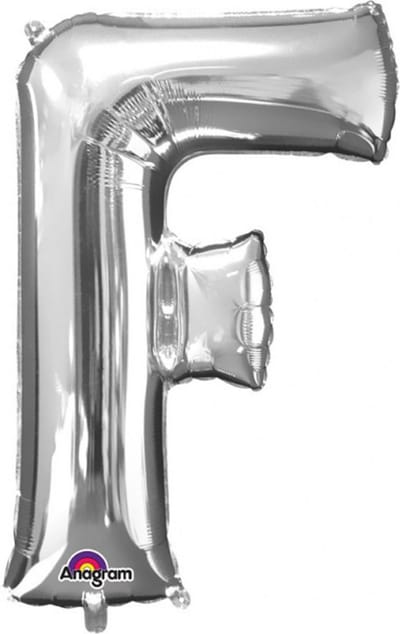 AMSCAN - Grote zilverkleurige aluminium letter ballon - Zilver / Grijs