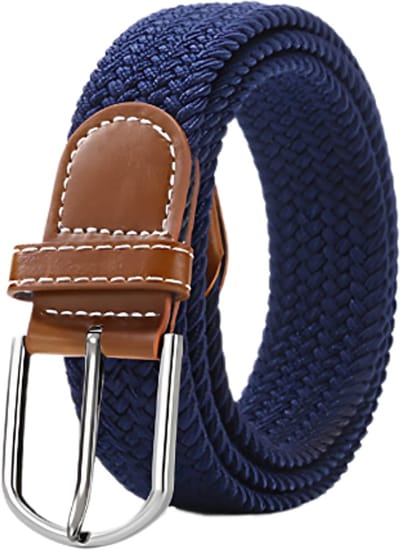 S4D® - Premium Elastische Riem - Geweven Uittrekbare Riem - Riem Voor Heren en Dames - Stijlvol En Erg Comfortabel - Blauw