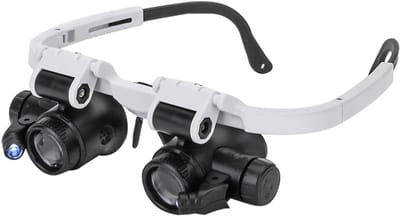 Vergrootbril 8X 15X 23X Vergroting - LED Hoofdband Vergrootglas - Geschikt voor Horlogereparatie - Munten - Postzegels - Sieraden en Biologie Onderzoek