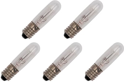 Miniatuur Signaallamp E10 230V 3W - 13 mAh - 5 stuks - T10 Gloeilamp Ø10mm - 40mm - 2500K - Dimbaar