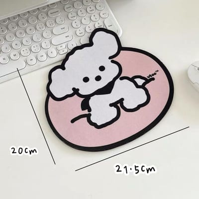 Tapis de souris antidérapant et imperméable en forme de lapin en sucre Kawaii
