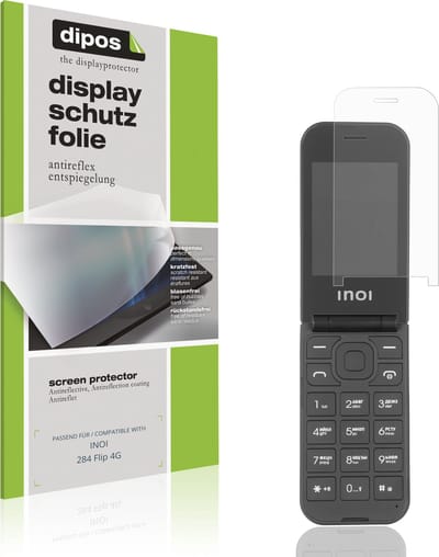 dipos – 4x Matte Beschermfolie geschikt voor INOI 284 Flip 4G | Krasbestendige & antireflecterende Screenprotector Ultra-Thin