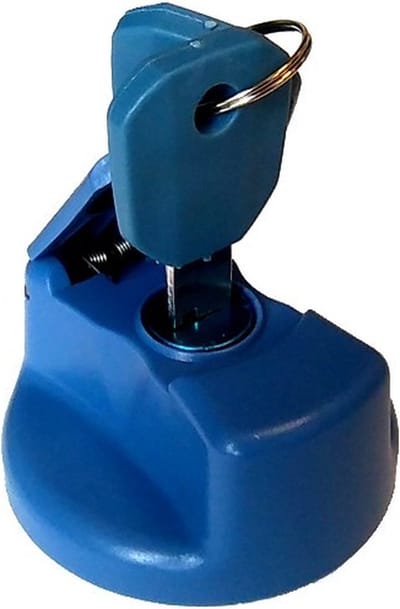Tankdop met slot - Met veerklep - 40mm - Blauw