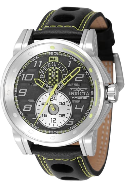 Invicta Racing 47534 Heren Horloge - Quartz Uurwerk - Roestvrij Staal met grijze Wijzerplaat - 46mm