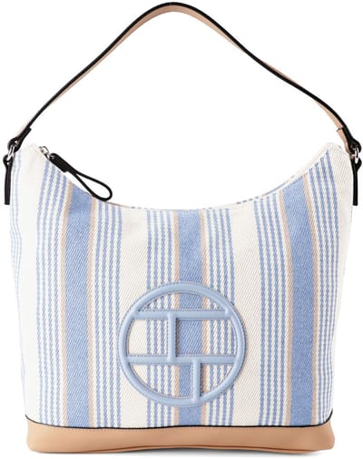 TOM TAILOR schoudertas Gilda Hobo Bag Stripes Blue Lichtblauw
