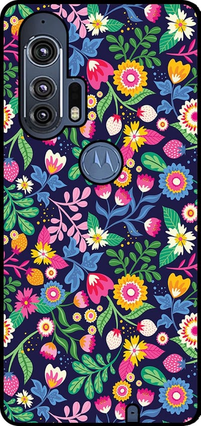 Smartphonica Telefoonhoesje Geschikt voor Motorola Edge Plus met bloemen opdruk - TPU backcover case flower design geschikt voor Motorola Edge Plus