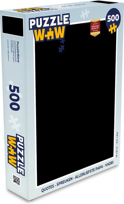 Puzzel Quotes - Spreuken - Allerliefste papa - Vader - Legpuzzel - Puzzel 500 stukjes - Vaderdag cadeautje - Cadeau voor vader en papa
