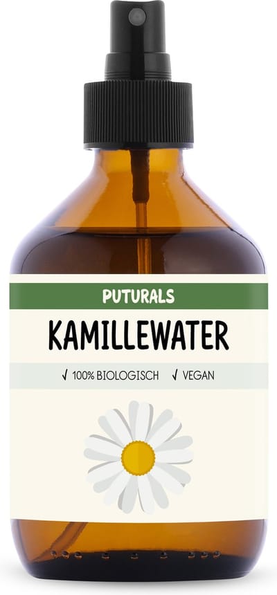 Puturals Kamillewater 100% Biologisch - 300ml - Puur en Vegan - Kamillewater voor Haar, Huid of als Toner - Zonder Alcohol