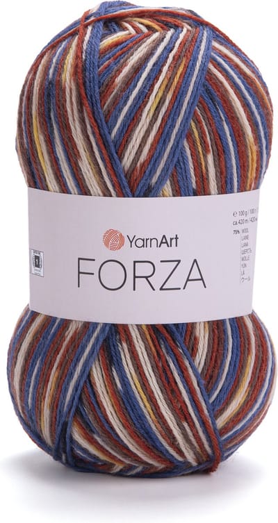 Sokkenwol Yarnart Forza - Blauw/Koper/Bruin 2515