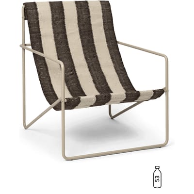 Ferm Living Desert Stoel - cashmere - off-white/chocolate