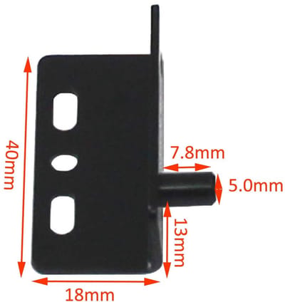 Dailygoods- Pivot Scharnier Heavy Duty - Zwart - Verborgen Scharnieren - Haakse Hardware - 8 Stuks - Gegalvaniseerd Ijzer