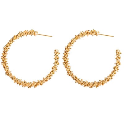Fako Bijoux - Oorringen - Metal Drop-ish - Rond - 50mm - Goudkleurig