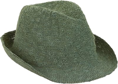 Strohoed Kinderen - Zomerhoed Zonhoed - Bescherming tegen zon - Gemeleerd katoen - One size - Blauw