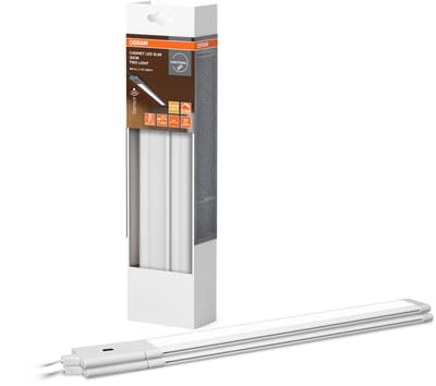 OSRAM vlakke lineaire laagspanningssensor onderkastverlichting, dubbele verlichtingsset, 300 mm 11 W, onderkastplankverlichting in wit, 2 stuks, IP20-bescherming