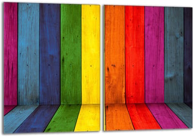 TMK ArtDeko - Gekleurde Beschermplaat voor Kookplaat - 2x40x52 - Glas - Meerkleurig