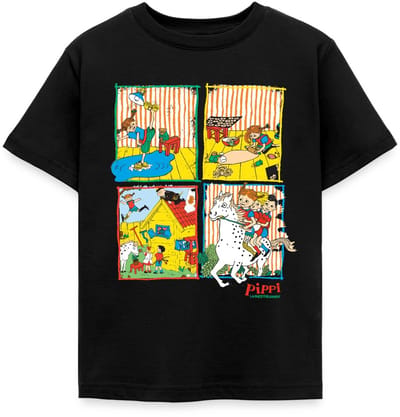 Pippi Langkous En Je Vrienden Tegels T-Shirt Kinderen