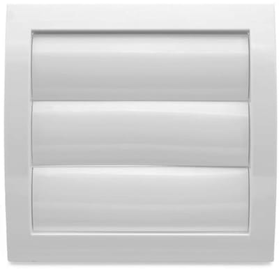 Ventilatierooster 125 mm met insectenbescherming en beweegbare lamellen voor huizen en kantoren