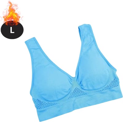 Bovista BH Zonder Beugel - Zonder Bandjes - Push-up Bh's - Comfort Beha - Gemengd - Blauw - Maat L