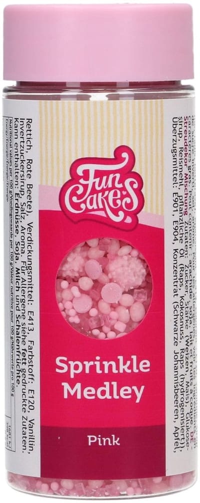 FunCakes Sprinkle Medley - Roze - 70g - Eetbare Taartdecoratie