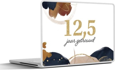 Laptop sticker - 11.6 inch - Jubileum - Quotes - 12,5 jaar getrouwd - Spreuken - 30x21cm - Laptopstickers - Laptop skin - Cover